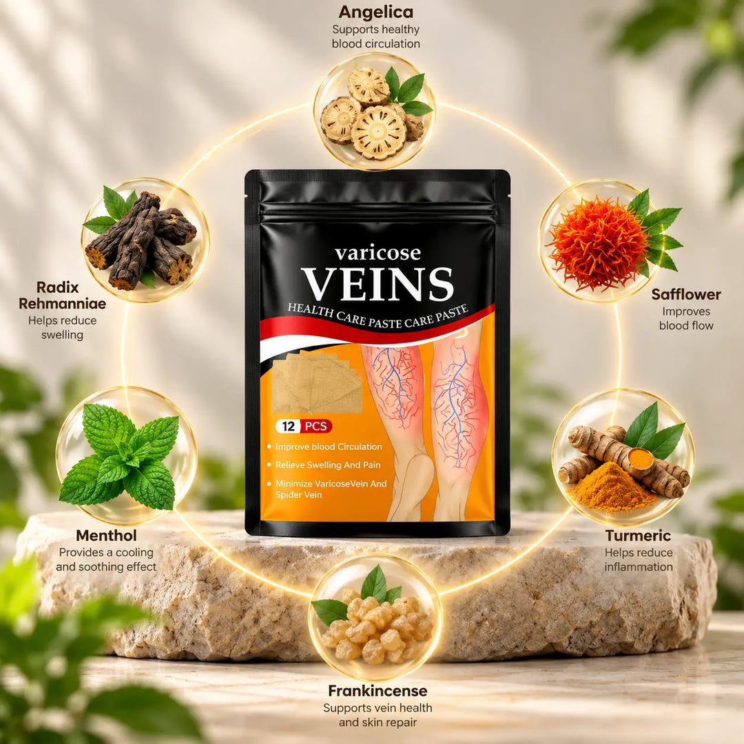 Varicose Vein Relief Patches | Natural Herbal Care for Tired, Heavy & Swollen Legs